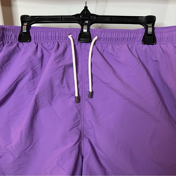 Solid & striped purple swim trunks men’s XXL - Picture 3 of 7